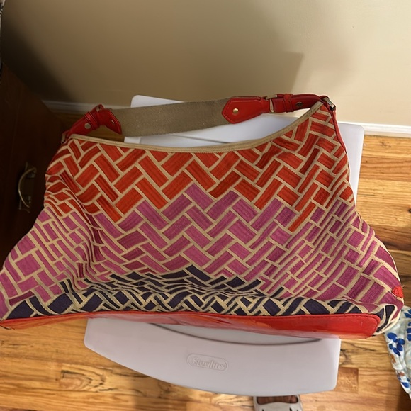 Cole Haan shoulder bag, orange, pink, and purple good condition - Picture 3 of 9